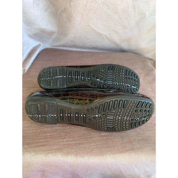 Stuart Weizman Embossed Croc Driving Moccasin Tassel Loafers Size 6.5 - Picture 7 of 8